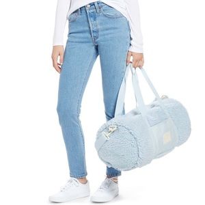 Herschel Sutton Mid Volume Blue Fleece Duffle Bag